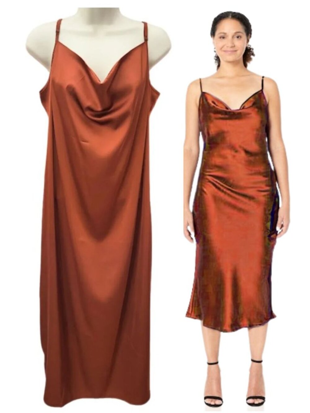 XXITICAT NWT Burnt Orange Sleeveless Spaghetti Strap Slip Dress - Women's L